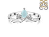 Blue Chalcedony & White Topaz Ring BLX-RDR-2660.