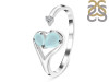 Blue Chalcedony & White Topaz Ring BLX-RDR-2675.
