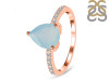 Blue Chalcedony & White Topaz Ring BLX-RDR-2860.