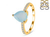 Blue Chalcedony & White Topaz Ring BLX-RDR-2860.