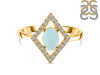 Blue Chalcedony & White Topaz Ring BLX-RR-134.