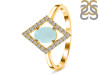 Blue Chalcedony & White Topaz Ring BLX-RR-134.