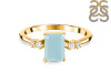 Blue Chalcedony & White Topaz Ring BLX-RR-139.