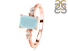 Blue Chalcedony & White Topaz Ring BLX-RR-139.