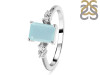 Blue Chalcedony & White Topaz Ring BLX-RR-139.