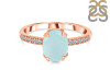 Blue Chalcedony & White Topaz Ring BLX-RR-207.