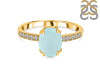 Blue Chalcedony & White Topaz Ring BLX-RR-207.