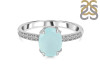 Blue Chalcedony & White Topaz Ring BLX-RR-207.