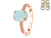 Blue Chalcedony & White Topaz Ring BLX-RR-207.