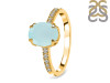 Blue Chalcedony & White Topaz Ring BLX-RR-207.