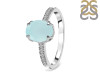 Blue Chalcedony & White Topaz Ring BLX-RR-207.