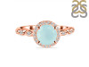 Blue Chalcedony & White Topaz Ring BLX-RR-267.