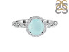 Blue Chalcedony & White Topaz Ring BLX-RR-267.
