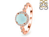 Blue Chalcedony & White Topaz Ring BLX-RR-267.