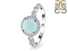 Blue Chalcedony & White Topaz Ring BLX-RR-267.