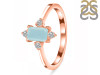 Blue Chalcedony & White Topaz Ring BLX-RR-275.