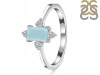 Blue Chalcedony & White Topaz Ring BLX-RR-275.