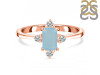 Blue Chalcedony & White Topaz Ring BLX-RR-275.