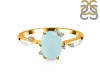Blue Chalcedony & White Topaz Ring BLX-RR-318.