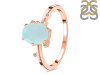 Blue Chalcedony & White Topaz Ring BLX-RR-318.