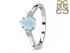 Blue Chalcedony & White Topaz Ring BLX-RR-335.