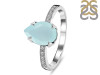 Blue Chalcedony & White Topaz Ring BLX-RR-344A.