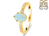 Blue Chalcedony & White Topaz Ring BLX-RR-35.