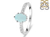 Blue Chalcedony & White Topaz Ring BLX-RR-35.