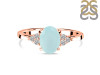 Blue Chalcedony & White Topaz Ring BLX-RR-364.