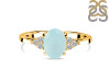 Blue Chalcedony & White Topaz Ring BLX-RR-364.