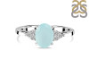 Blue Chalcedony & White Topaz Ring BLX-RR-364.