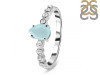 Blue Chalcedony & White Topaz Ring BLX-RR-419D.