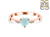Blue Chalcedony & White Topaz Ring BLX-RR-425.