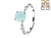Blue Chalcedony & White Topaz Ring BLX-RR-426.