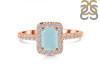Blue Chalcedony & White Topaz Ring BLX-RR-432.