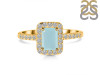 Blue Chalcedony & White Topaz Ring BLX-RR-432.