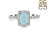 Blue Chalcedony & White Topaz Ring BLX-RR-432.