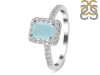 Blue Chalcedony & White Topaz Ring BLX-RR-432.