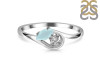 Blue Chalcedony & White Topaz Ring BLX-RDR-2611.