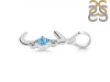 Blue Topaz & White Topaz Alphabet J Pendant BTZ-RDA-10.