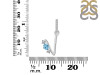 Blue Topaz & White Topaz Alphabet V Pendant BTZ-RDA-100.