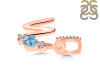 Blue Topaz & White Topaz Alphabet W Pendant BTZ-RDA-101.