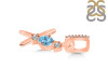 Blue Topaz & White Topaz Alphabet X Pendant BTZ-RDA-102.
