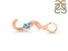 Blue Topaz & White Topaz Alphabet S Pendant BTZ-RDA-19.