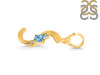 Blue Topaz & White Topaz Alphabet S Pendant BTZ-RDA-19.