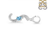 Blue Topaz & White Topaz Alphabet S Pendant BTZ-RDA-19.