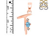 Blue Topaz & White Topaz Alphabet T Pendant BTZ-RDA-20.