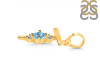 Blue Topaz & White Topaz Alphabet T Pendant BTZ-RDA-20.