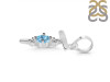 Blue Topaz & White Topaz Alphabet T Pendant BTZ-RDA-20.