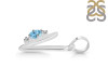 Blue Topaz & White Topaz Alphabet V Pendant BTZ-RDA-22.